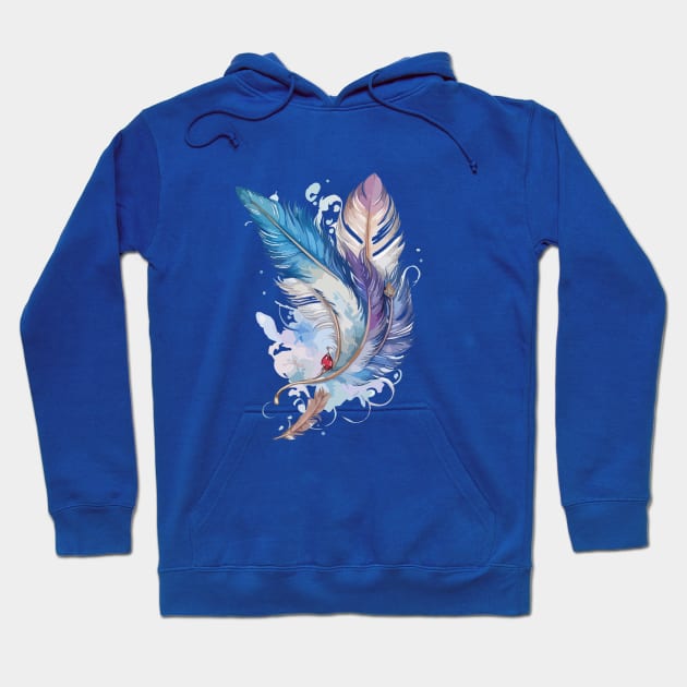 Bird Feathers Hoodie by CatCoconut-Art